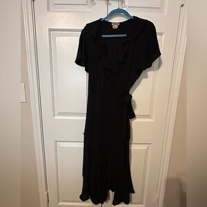 Chelsea28 Black Wrap Dress
